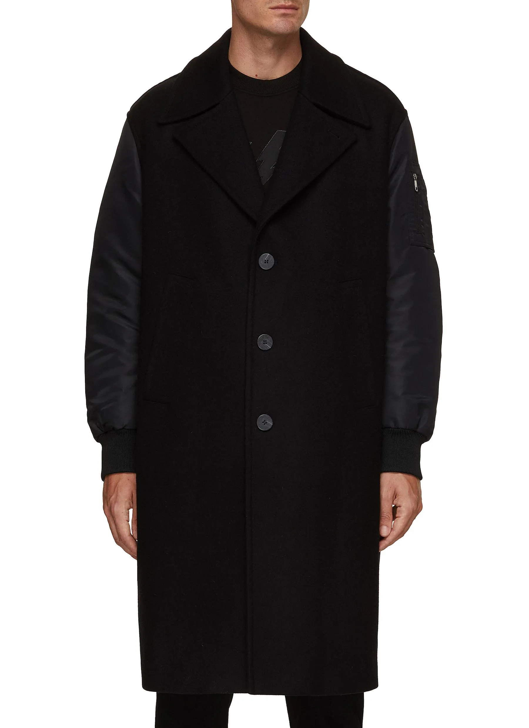 Neil Barrett Single Breasted Oversized Opera Coat