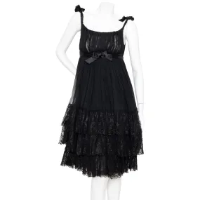 Chiffon Lace Babydoll Dress from the 1960s