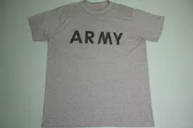 80's Army Vintage PT T-Shirt - Heathered Gray - Single Stitch