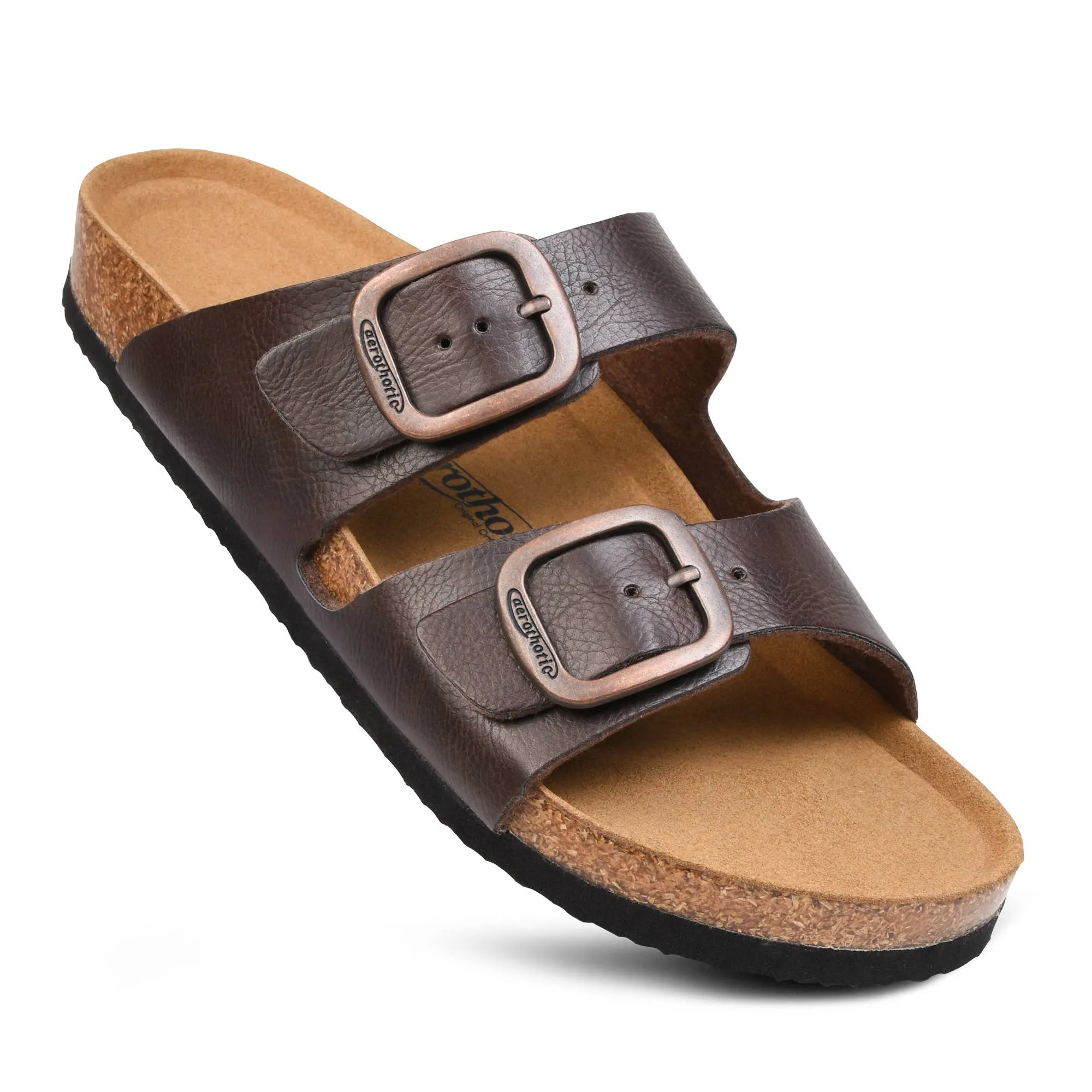 Aerothotic Arete Slide Sandals Brown