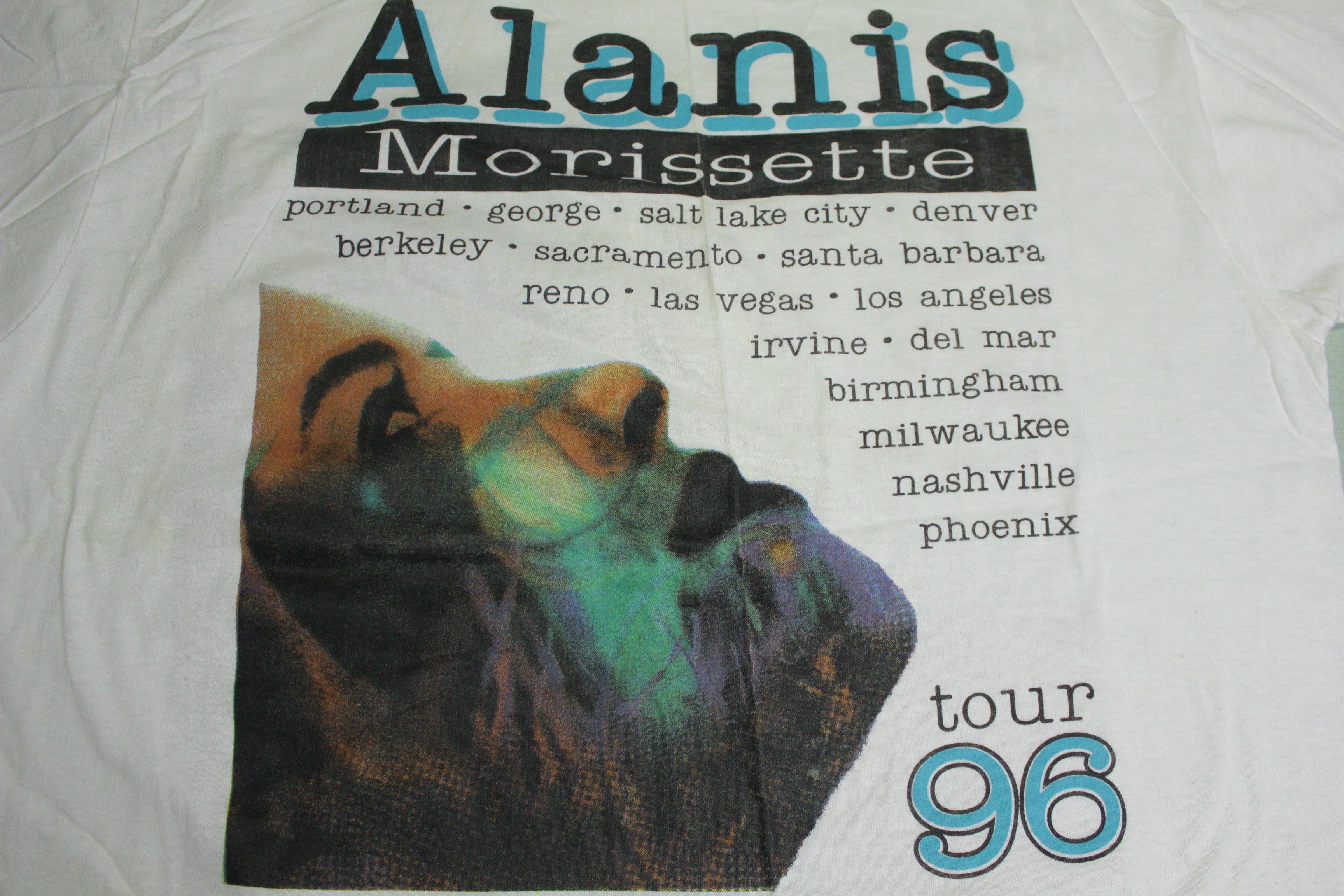 Alanis Morissette 1996 Jagged Little Pill Vintage Concert Tour T-Shirt