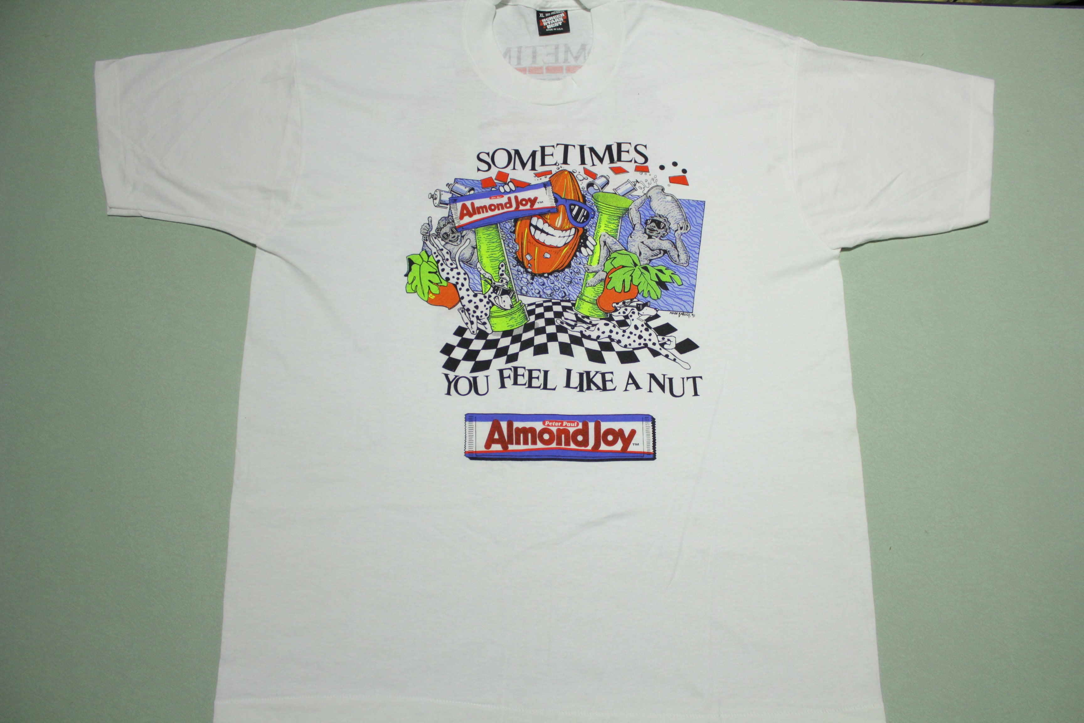 Almond Joy Mounds Nutty Vintage 90s USA T-Shirt