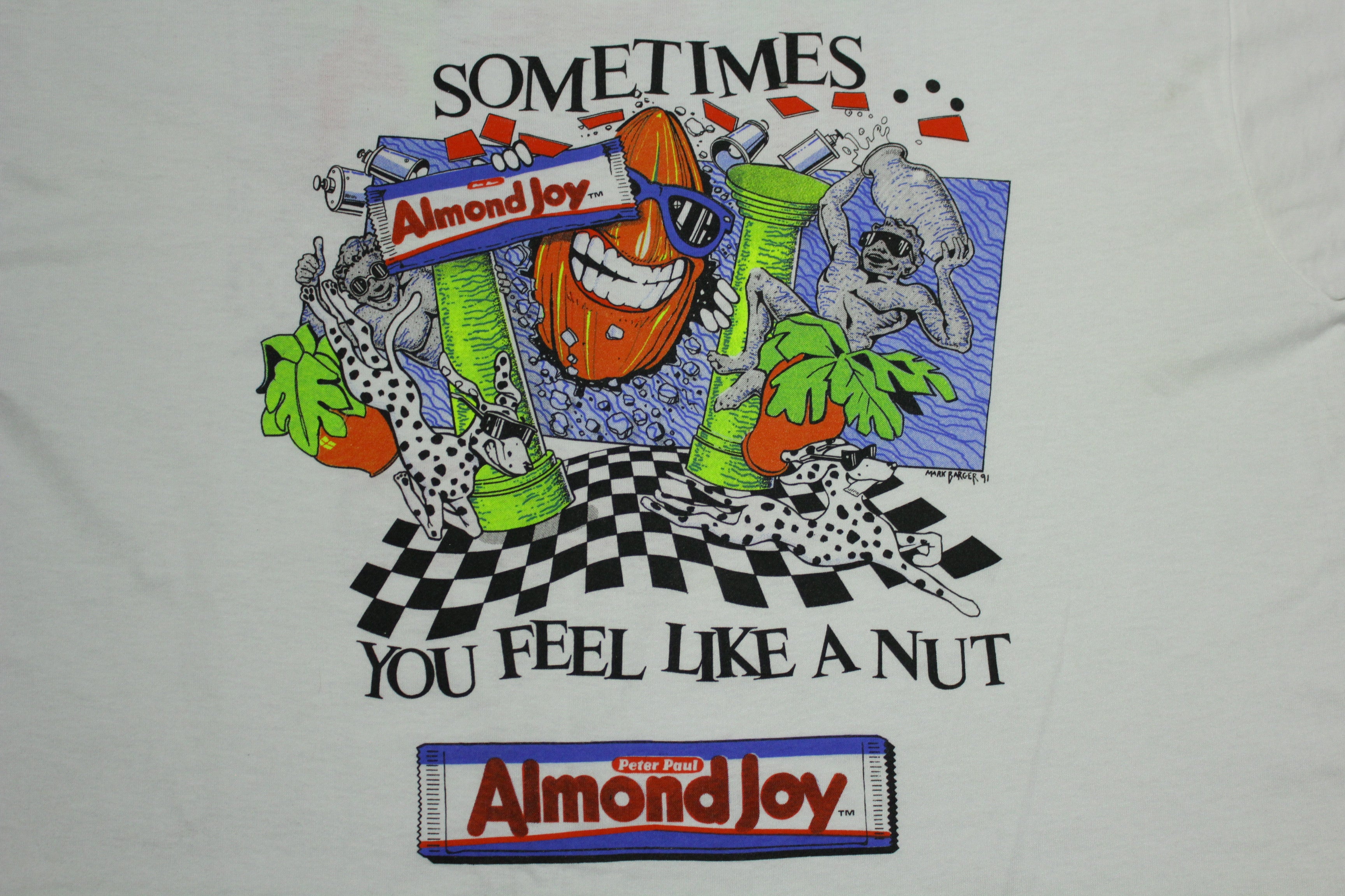 Almond Joy Mounds Nutty Vintage 90s USA T-Shirt