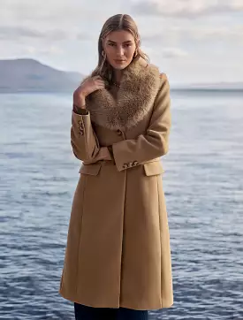 Amber Faux Fur Collar Coat