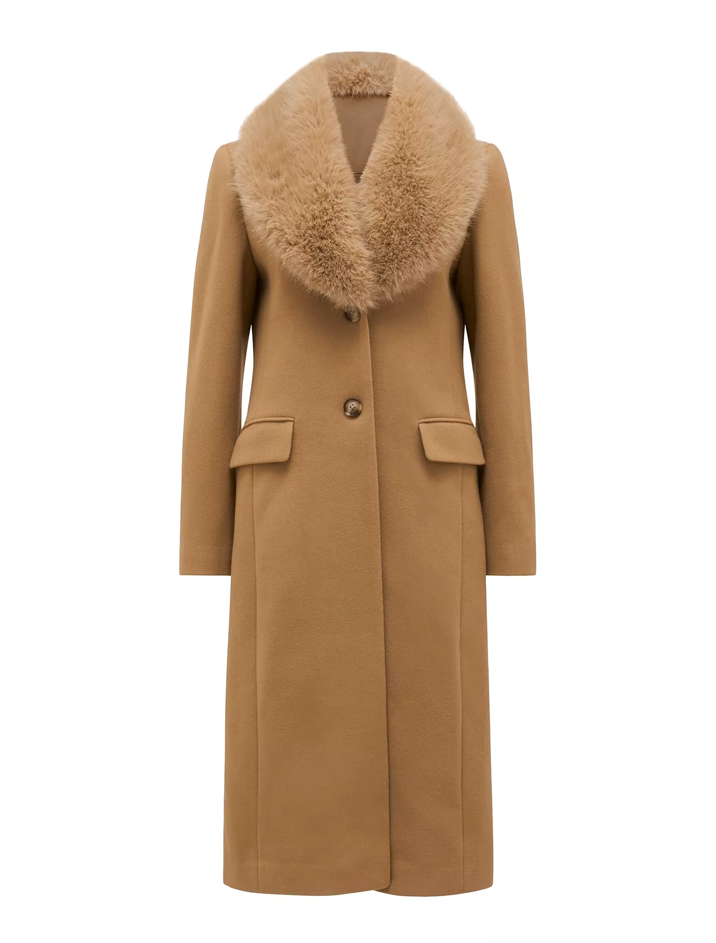 Amber Faux Fur Collar Coat