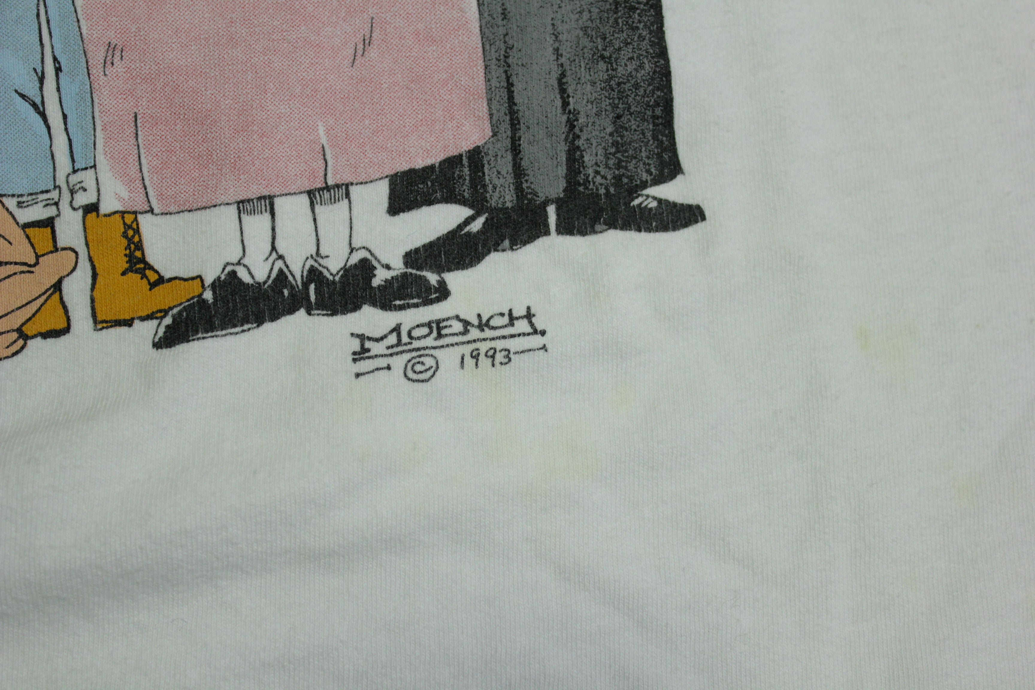 Amish Jewish Vintage Moench 1993 Single Stitch Oneita 90's T-Shirt