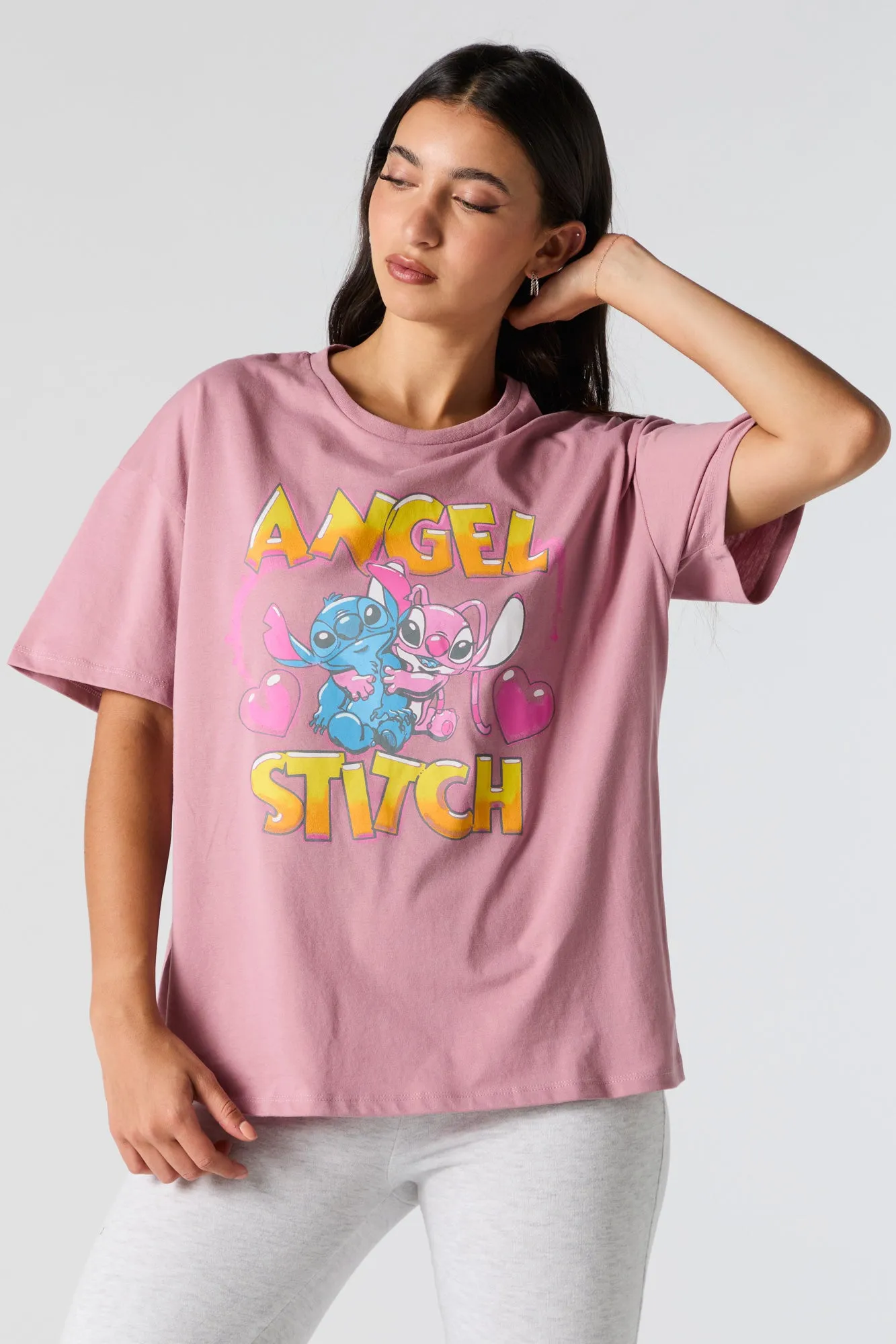 Angel and Stitch Printed Men's Graphic Tee