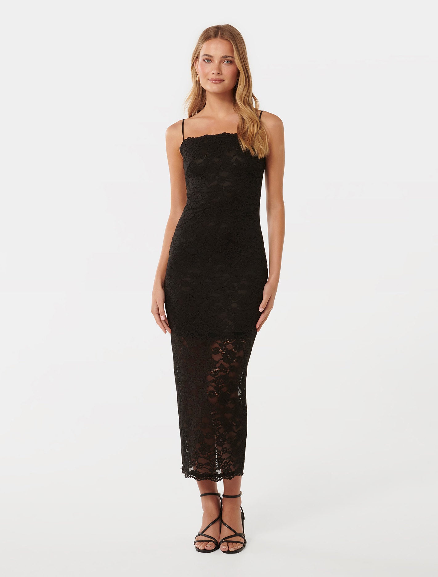 Angelica Lace Bodycon Midi Dress