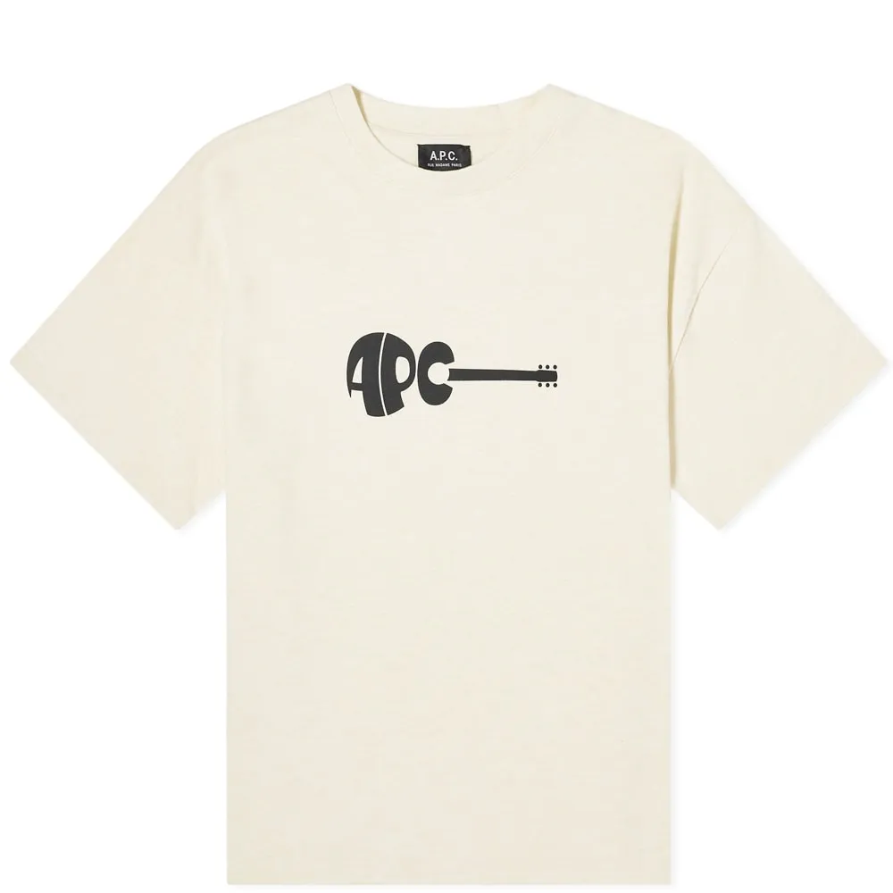 A.P.C. Mael Guitar Logo T-Shirt Yellow