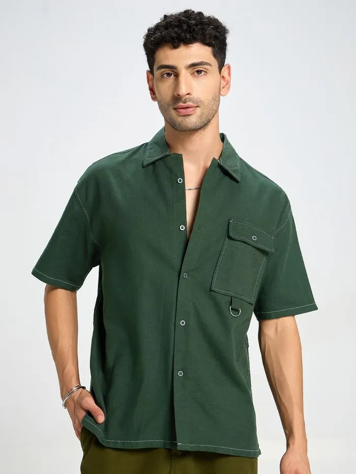 Army Green Stitched Shirt for Men Online in India -Beyoung