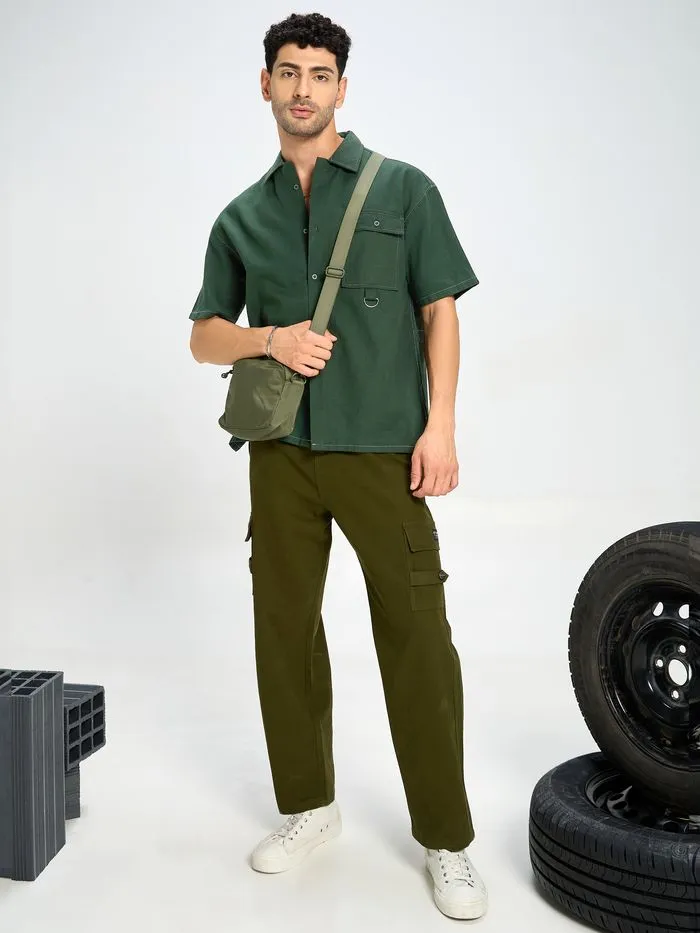 Army Green Stitched Shirt for Men Online in India -Beyoung