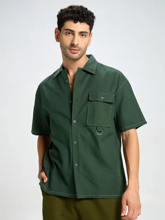 Army Green Stitched Shirt for Men Online in India -Beyoung