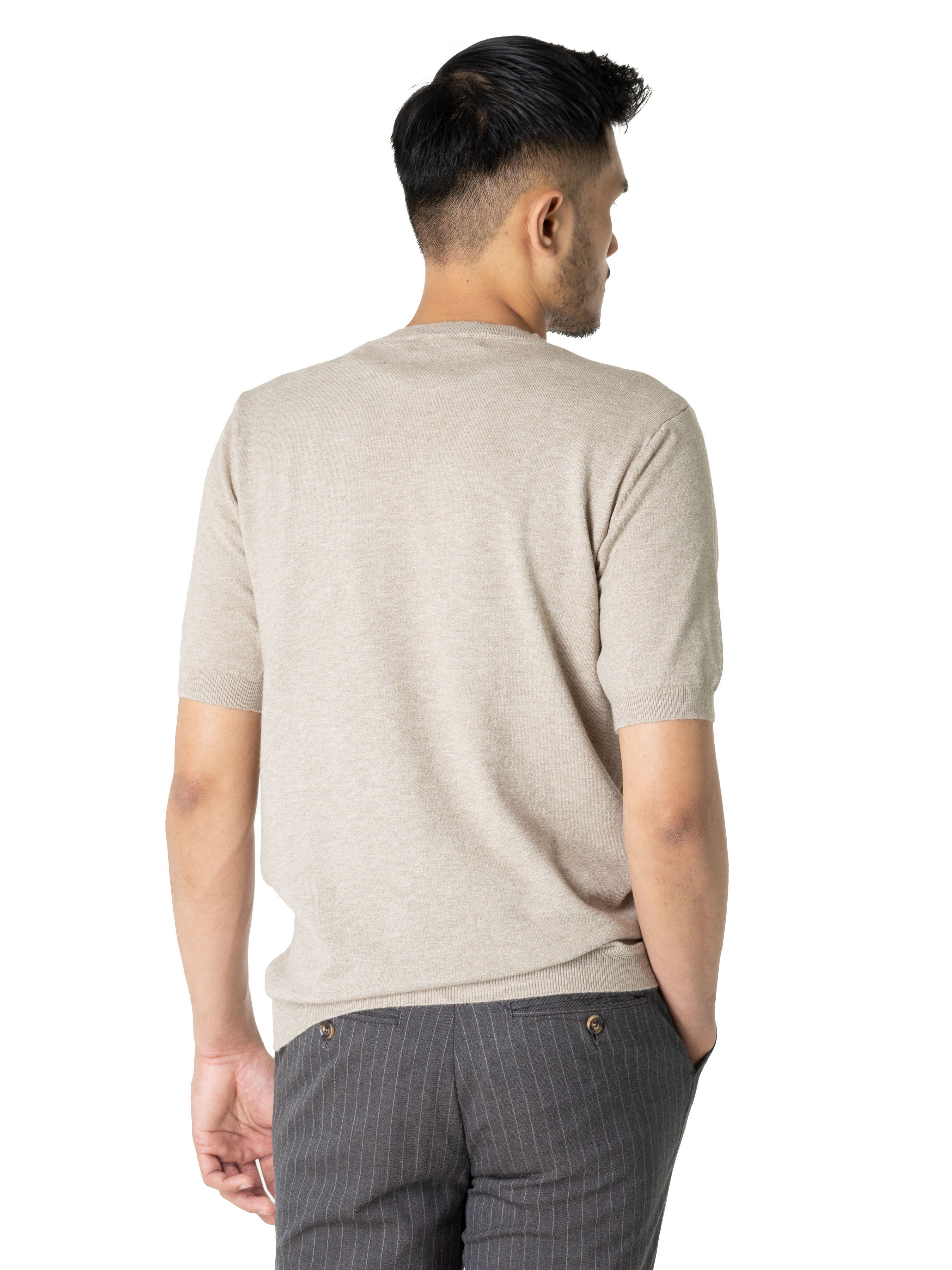 ash grey crew neck tee