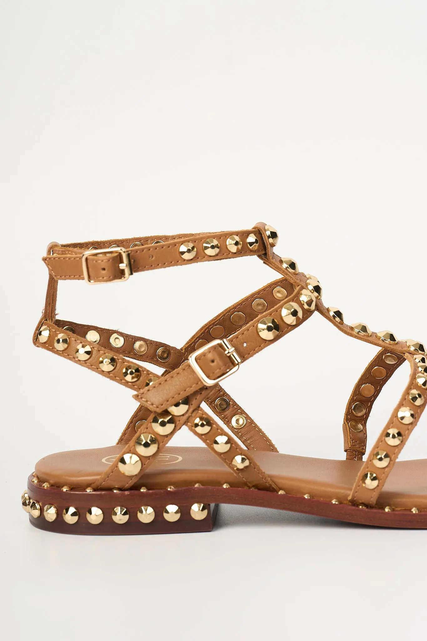 ash sandals with precious studs and leather for women