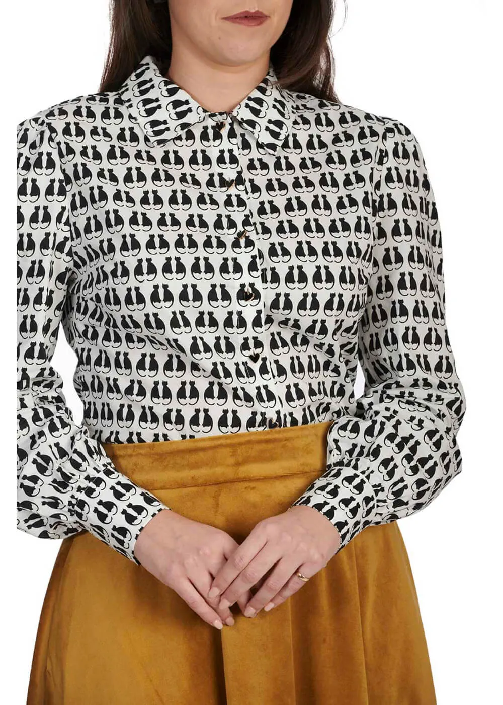 White Cat Queen 60's Blouse by Banned