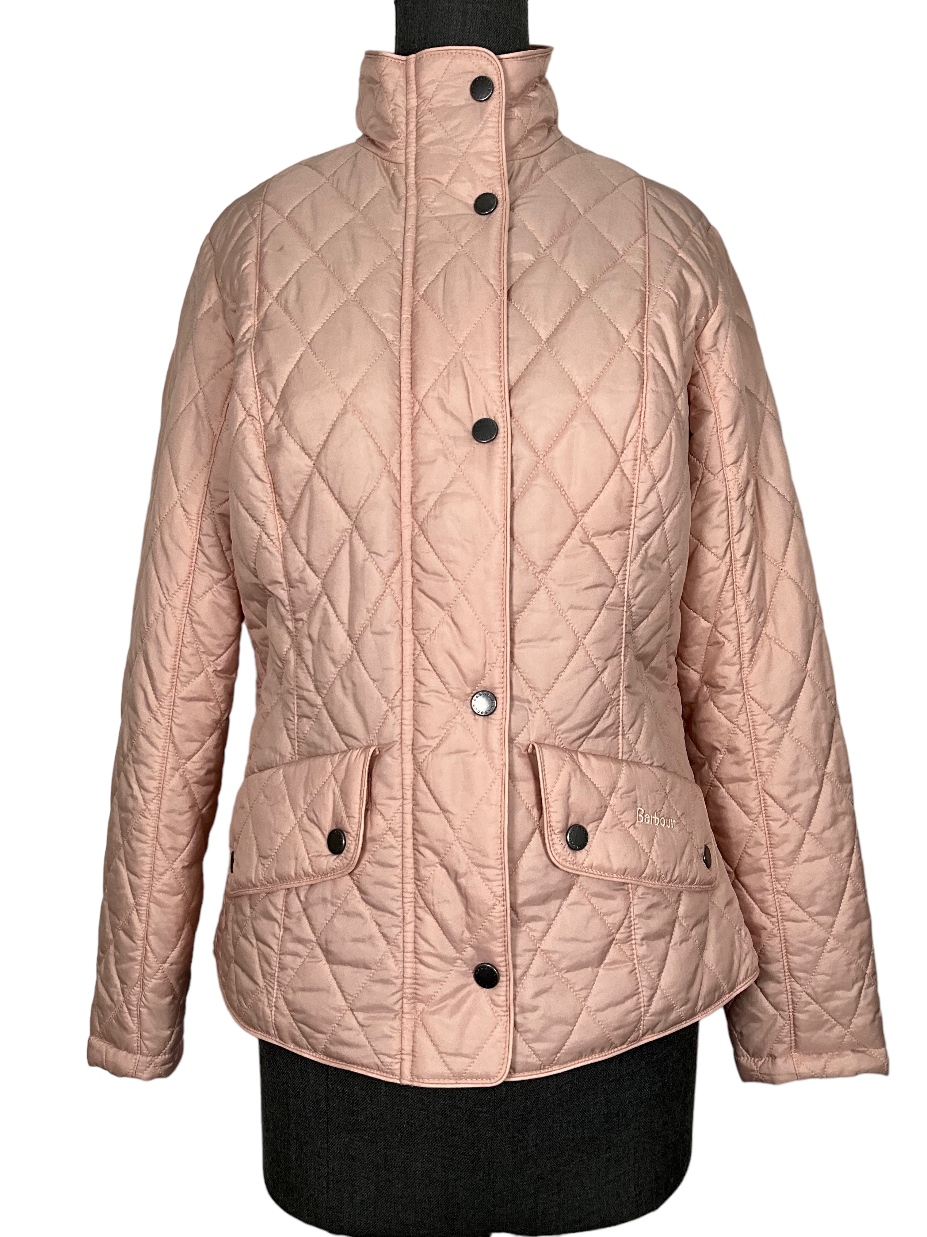 Barbour Down Jacket Pink Quilted M Size