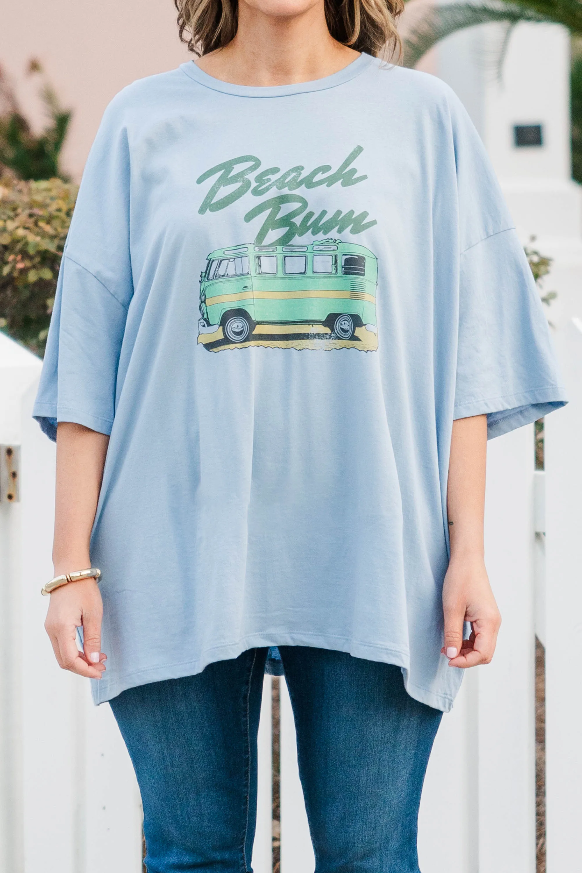 Beach Bum Boyfriend T-Shirt, Ash Blue