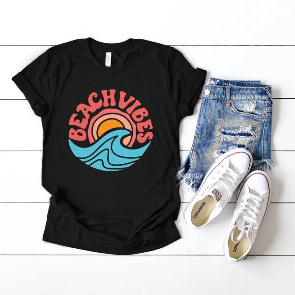 Beach Vibes Short Sleeve Graphic T-Shirt