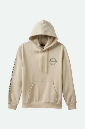 Beige Black Pine Needle Crest Hoodie