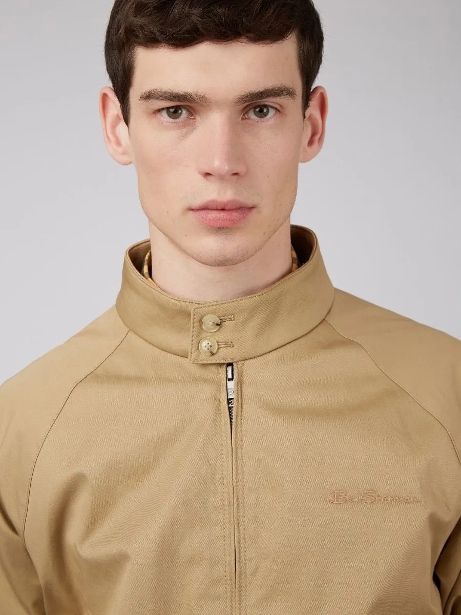 Casual Harrington Jacket by Ben Sherman Signature in Sand