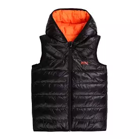 Black and Orange Reversible Down Jacket