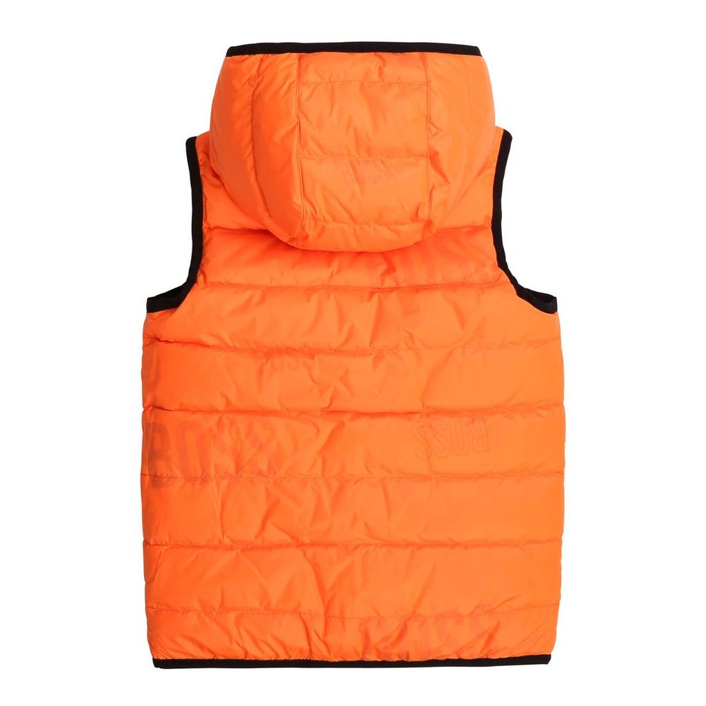 Black and Orange Reversible Down Jacket