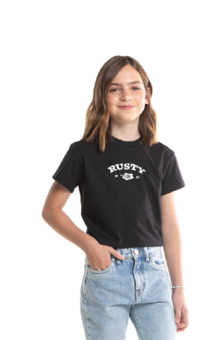 Black Classic Girls Mc Rusty Thriving Tee Shirt