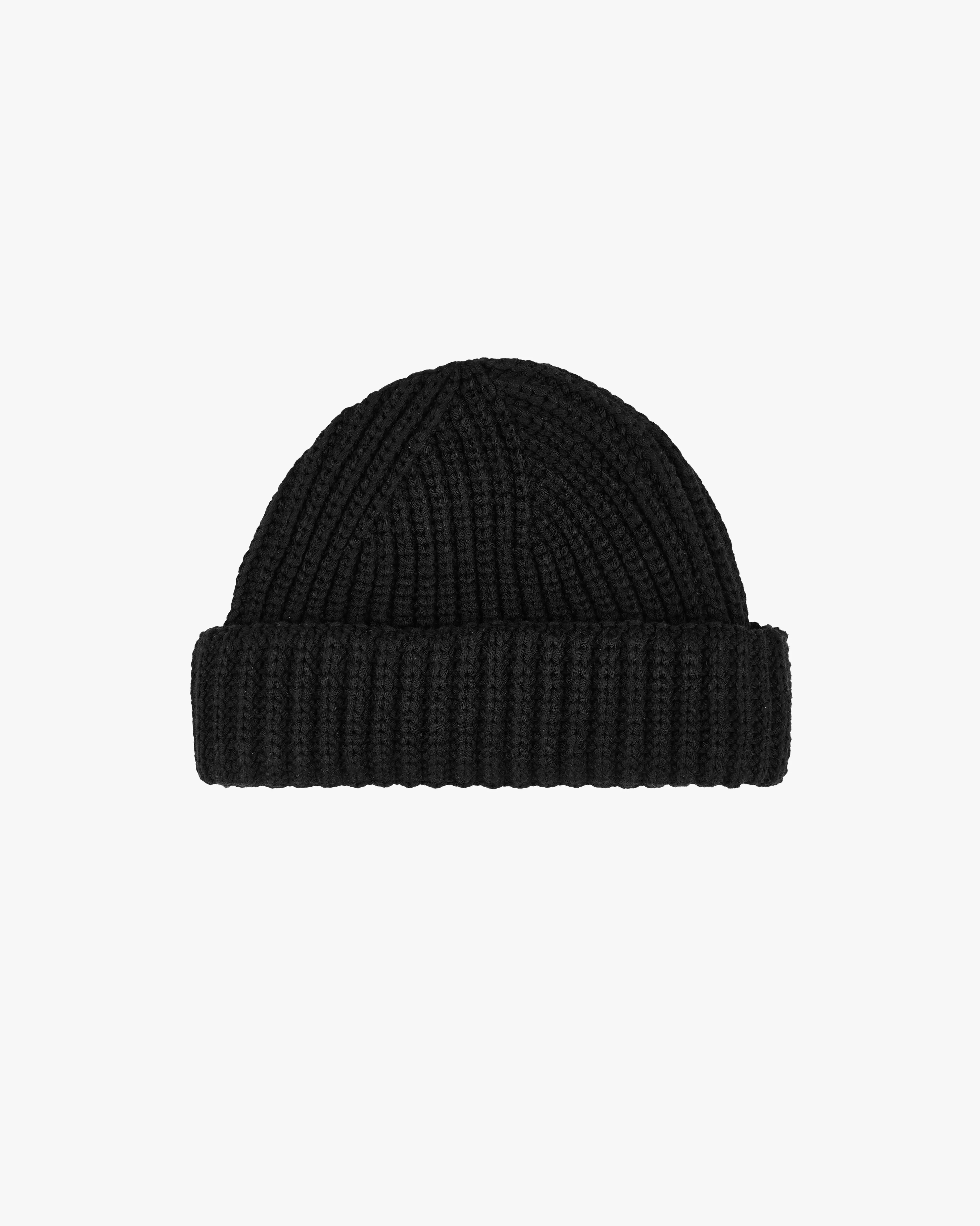 Black Fisherman Laurel Beanie