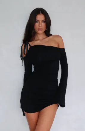 Black Long Sleeve Mini Dress, All Eyes on Me