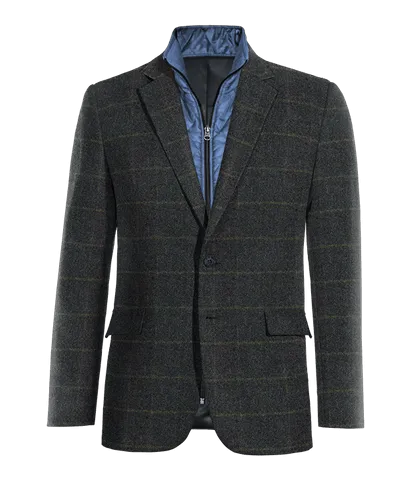  Blazer azul de tweed a cuadros edición limitada