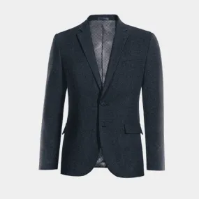  Blazer azul marino de donegal tweed slim fit