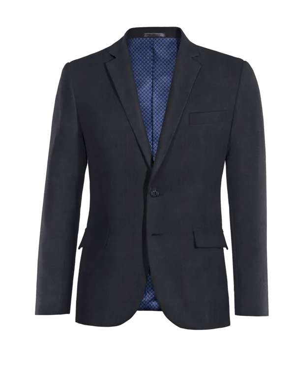  Blazer azul marino de Lana Merino super 100s slim fit