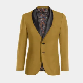  Blazer Esmoquin mostaza de algodón ligera