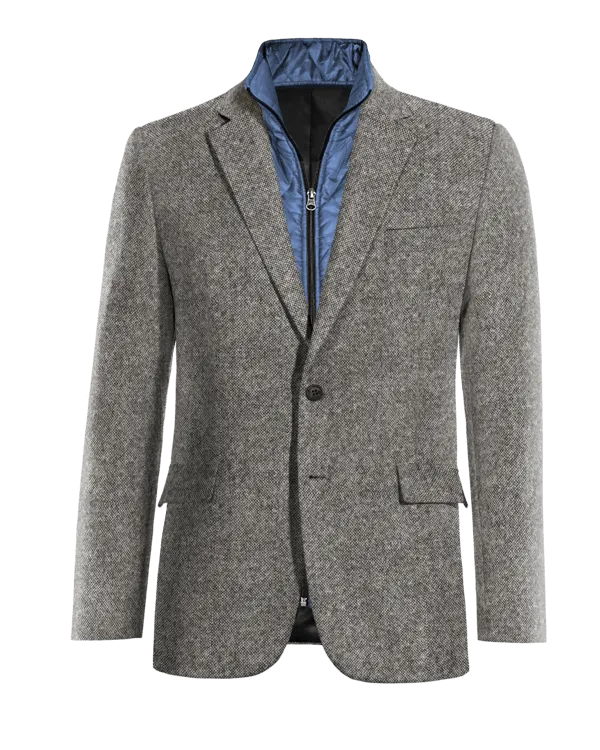  Blazer gris claro de donegal tweed edición limitada