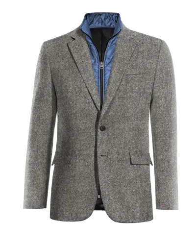  Blazer gris claro de donegal tweed edición limitada