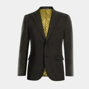  Blazer gris de tweed pata de gallo solapa ancha