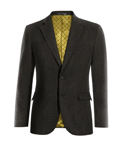  Blazer gris de tweed pata de gallo solapa ancha