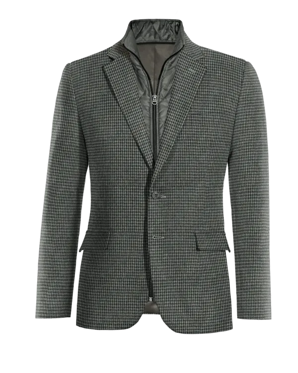  Blazer gris oscuro de tweed pata de gallo edición limitada