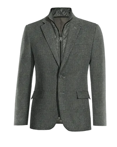  Blazer gris oscuro de tweed pata de gallo edición limitada