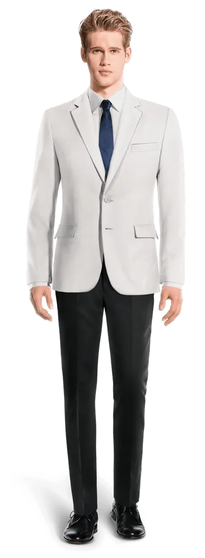  Blazer marfil elástica slim fit