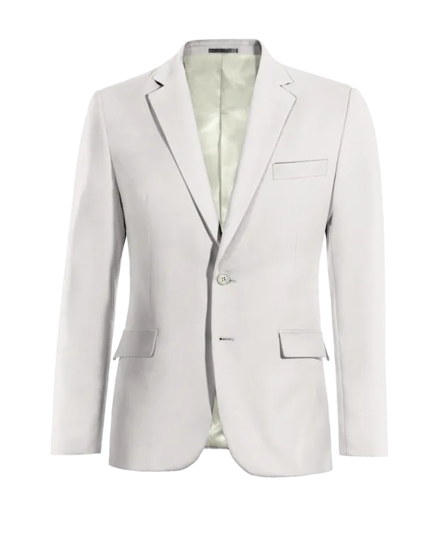  Blazer marfil elástica slim fit