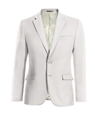  Blazer marfil elástica slim fit