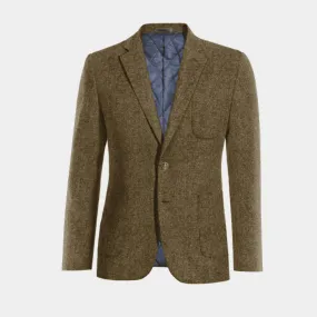  Blazer marrón de donegal tweed esencial