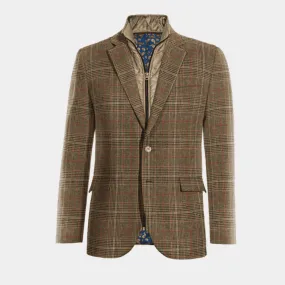  Blazer marrón de tweed príncipe de gales edición limitada