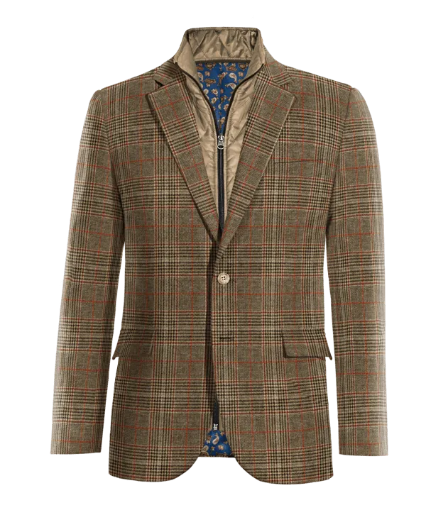  Blazer marrón de tweed príncipe de gales edición limitada