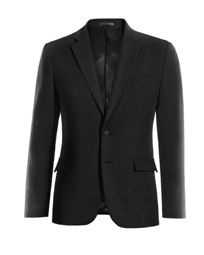  Blazer negra de Lana pura super 100s slim fit