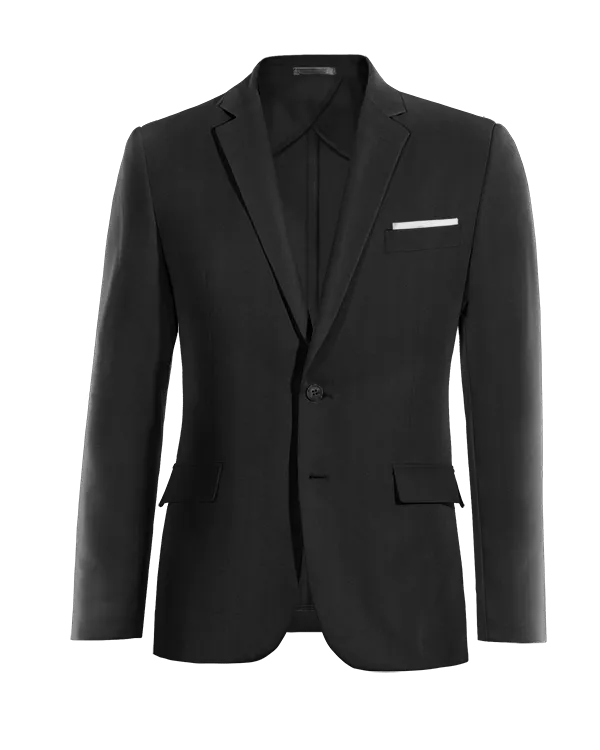  Blazer sin forro negro Ónix slim fit y con pañuelo