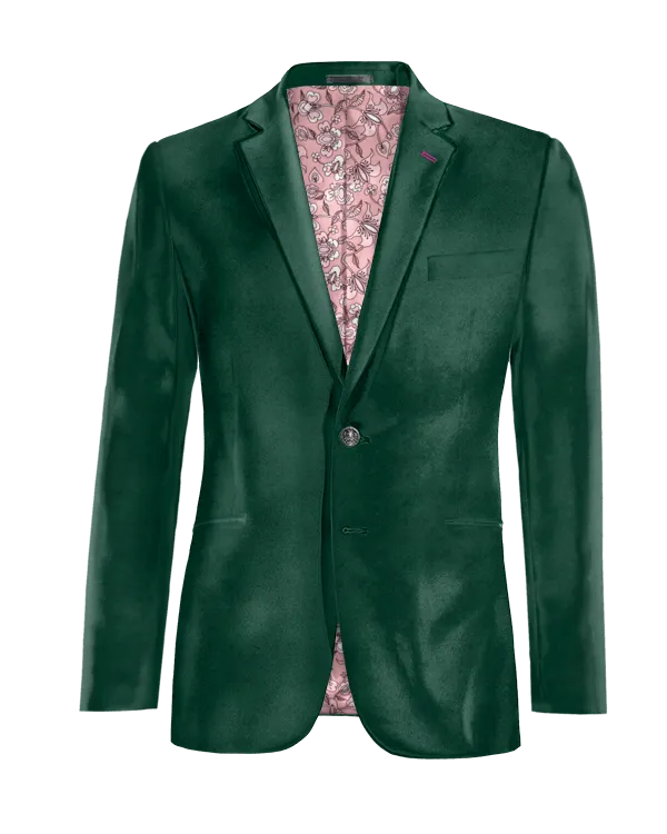  Blazer verde azulado de terciopelo edición limitada con parches