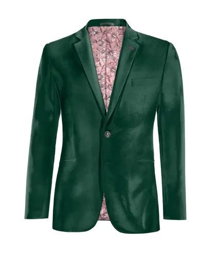  Blazer verde azulado de terciopelo edición limitada con parches