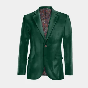  Blazer verde azulado de terciopelo solapa ancha edición limitada